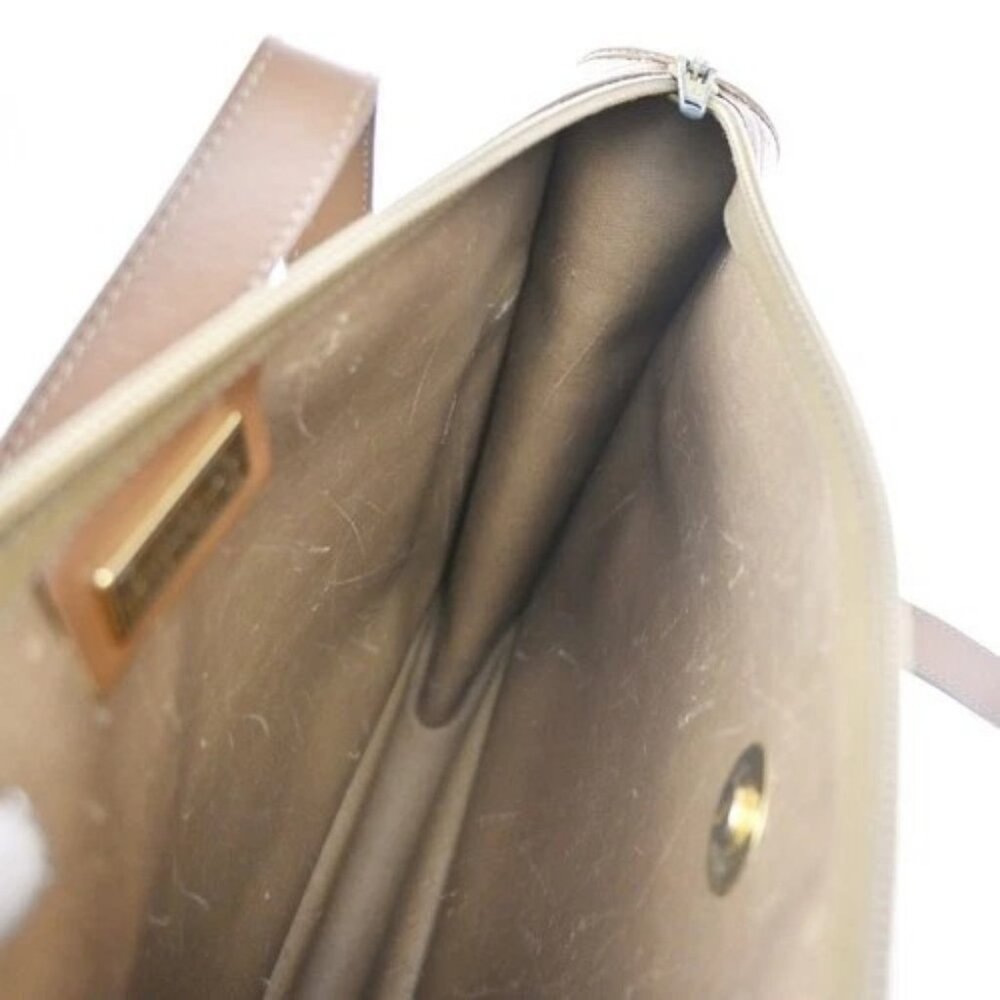 CHRISTIAN DIOR Logo Honeycomb Shoulder Hand Bag PVC Leather Beige GHW 62CA527 - Picture 9 of 16